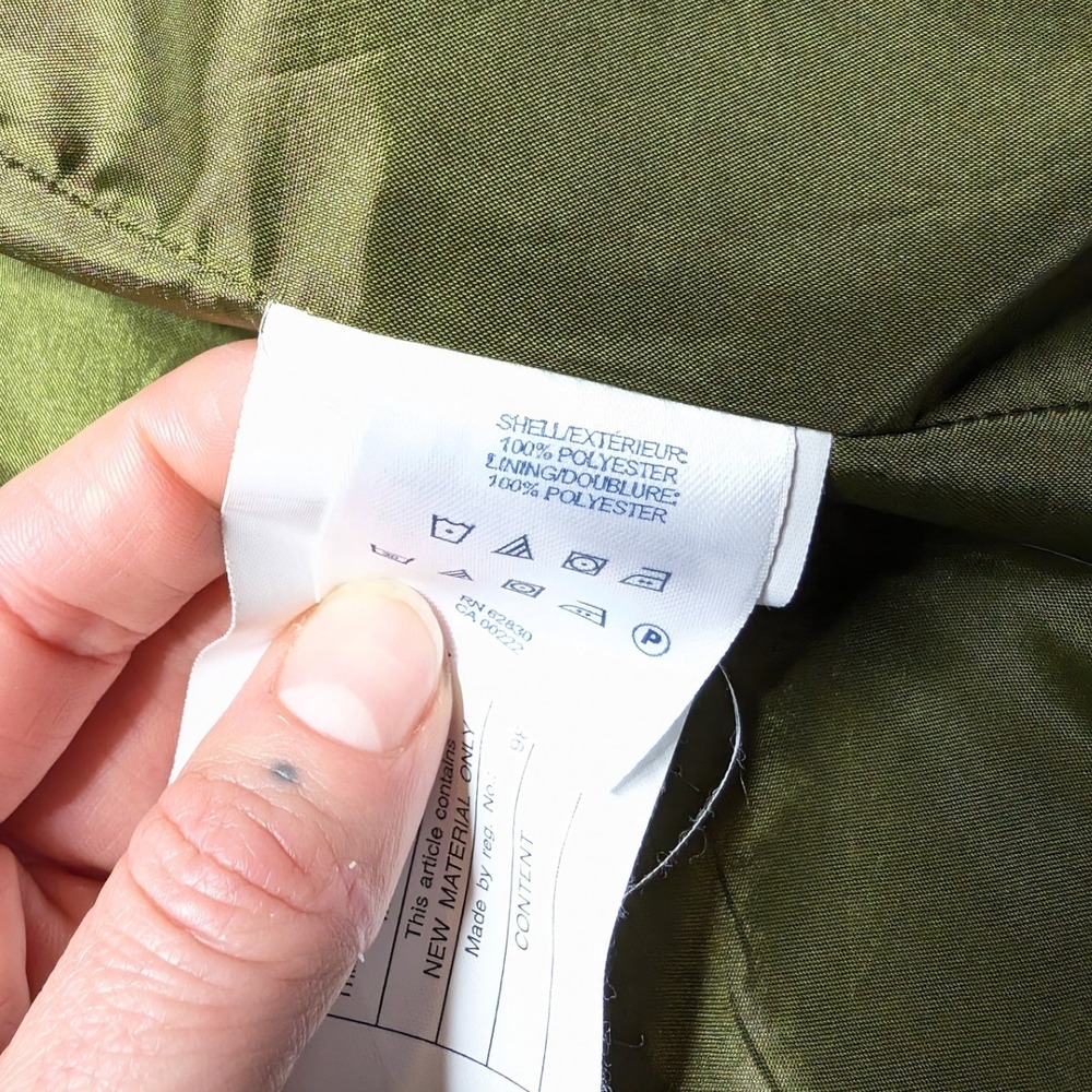 Lands' End‎ Women's Small Blue Trench Coat Button Up Lightweight - Picture 5 of 7